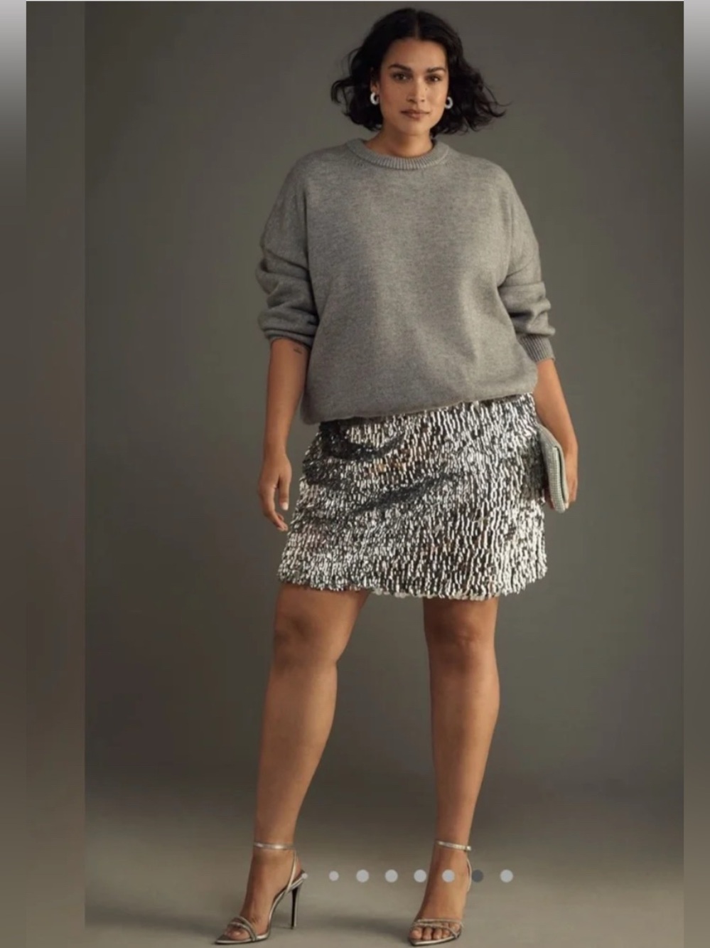 Mare Mare Long-Sleeve Knit Sequin
Twofer Mini Dress